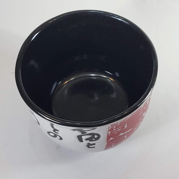 Sake Bottle and Sake Cup Japanese Wine Soju Calligraphy Design Red Stamp - Picture 7 of 9